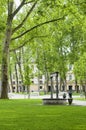 Congress Square outdoor garden park fountain statue Ljubljana S