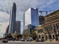 Congress street in downtown Austin Texas Royalty Free Stock Photo