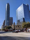 Congress street in Downtown Austin Texas Royalty Free Stock Photo
