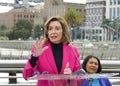 Congresswoman Emerita Nancy Pelosi speaking about the waterfront flood study