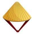 Conic hat icon, cartoon style Royalty Free Stock Photo