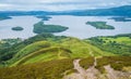 Panoramic sight from Conic Hill, over Loch Lomond, Scotland.