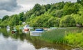 Scenic sight in Balmaha, village on the eastern shore of Loch Lomond in the council area of Stirling, Scotland.