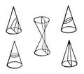 Conic Sections vintage illustration