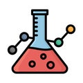 Conical flask, erlenmeyer flask Vector Icon which can easily modify Royalty Free Stock Photo