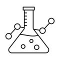 Conical flask, erlenmeyer flask Vector Icon which can easily modify Royalty Free Stock Photo