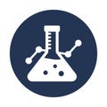 Conical flask, erlenmeyer flask Vector Icon which can easily modify Royalty Free Stock Photo