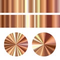 Conical Metal Gradient Collection of Golden Circles Royalty Free Stock Photo