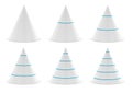 Conical shapes, cones Royalty Free Stock Photo