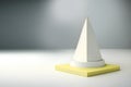 Conical stage for product photography. Mockup with text display