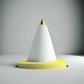 Conical stage for product photography. Mockup with text display