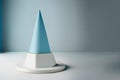 Conical stage for product photography. Mockup with text display