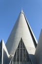 Conical and triangular details of Catedral Basilica Menor Nossa