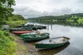 CONISTON WATER, LAKE DISTRICT/ENGLAND - AUGUST 21 : Rowing Boats Royalty Free Stock Photo