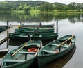 CONISTON WATER, LAKE DISTRICT/ENGLAND - AUGUST 21 : Rowing Boats Royalty Free Stock Photo
