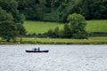 CONISTON WATER, LAKE DISTRICT/ENGLAND - AUGUST 21 : Two people i Royalty Free Stock Photo
