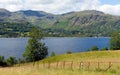 Coniston Water and mountains Lake District England uk Royalty Free Stock Photo