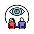 conjugal supervision color icon vector illustration