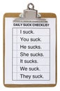 Daily Suck List