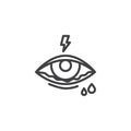 Conjunctivitis eye line icon Royalty Free Stock Photo