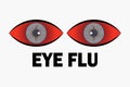 Conjunctivitis virus affected red eye,eye flu infection concept Royalty Free Stock Photo