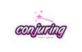conjuring word text logo icon design concept idea