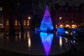 The Connaught hotel`s Christmas tree on Mount Street in Mayfair, London