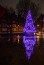 The Connaught hotel`s Christmas tree on Mount Street in Mayfair, London