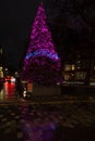 The Connaught hotel`s Christmas tree on Mount Street in Mayfair, London