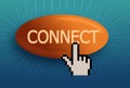 Connect button on a computer s Royalty Free Stock Photo