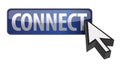 Connect button illustration with cursor design Royalty Free Stock Photo
