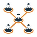 Connect, community, social system, user connections icon. Editable vector graphics