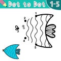 Connect the digits and draw a cute fish