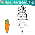 Connect the digits and draw a funny carrot