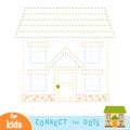 Connect the dots, game for children, House