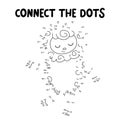 Connect the dots game. Lamb printable worksheet for kids. Can be used as children coloring book. Royalty Free Stock Photo