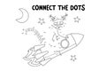 Connect the dots game. lemur printable worksheet for kids. Can be used as children coloring book.