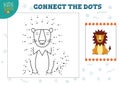 Connect the dots kids game vector illustration Royalty Free Stock Photo