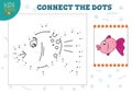 Connect the dots kids game vector illustration Royalty Free Stock Photo