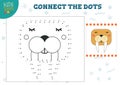 Connect the dots kids game vector illustration Royalty Free Stock Photo