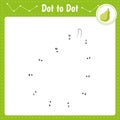 Connect the dots. Pear. Fruit.Dot to dot educational game. Coloring book for preschool kids activity worksheet. Vector