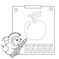 Connect the dots picture and coloring page. Tracing worksheet. Puzzle for kids. Royalty Free Stock Photo