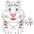 Connect the Dots - Tiger Royalty Free Stock Photo
