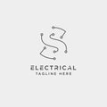 connect or electrical logo design vector icon element isolated