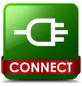 Connect green square button red ribbon in middle