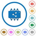 Connect hardware icons with shadows and outlines