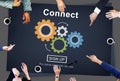 Connect Interaction Team Teamwork Concept Royalty Free Stock Photo