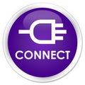 Connect premium purple round button