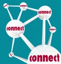 Connect - Linked Spheres in Network Royalty Free Stock Photo