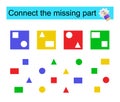 Connect the missing part. Task for the development of attention and logic